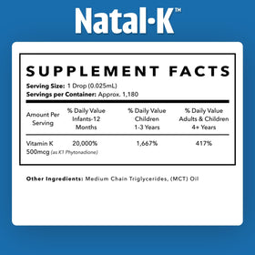Gouttes de vitamine K1 Dr. Green Mom Natal K vue latérale