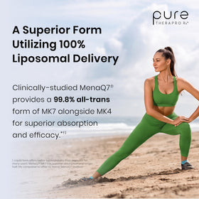 Gouttes de vitamine K2 liposomale Pure Therapro Rx avec fond blanc