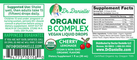 Gouttes de vitamines B dans un verre d'eau