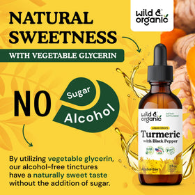 Gouttes de Wild & Organic Curcuma dans une cuillère