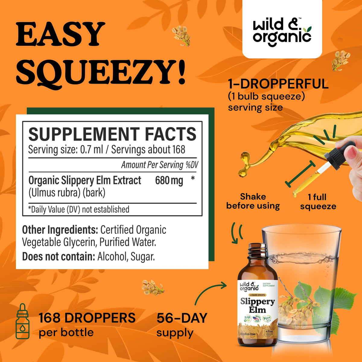 Gouttes de Wild & Organic Goutte de Bouleau Liquide dans une cuillère