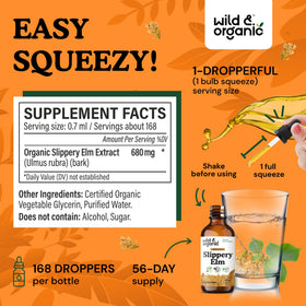 Gouttes de Wild & Organic Goutte de Bouleau Liquide dans une cuillère