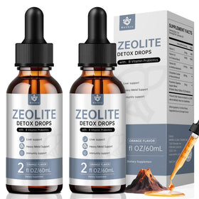 Gouttes de zéolite Menkru 99% pure en flacon avec étiquette