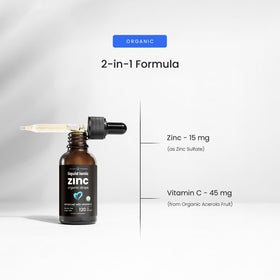 Gouttes de Zinc Liquide NutraChamps avec un verre d'eau