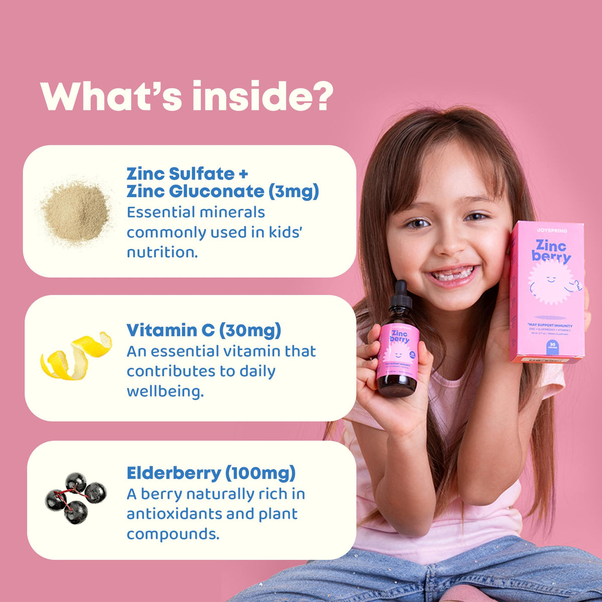 Gouttes de ZincBerry JoySpring avec compte-gouttes