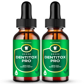 Gouttes Dentitox Pro pour dents saines, flacon avec étiquette