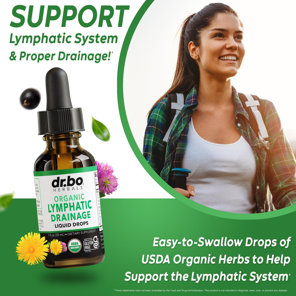 Gouttes DR. BO pour drainage lymphatique avec pipette