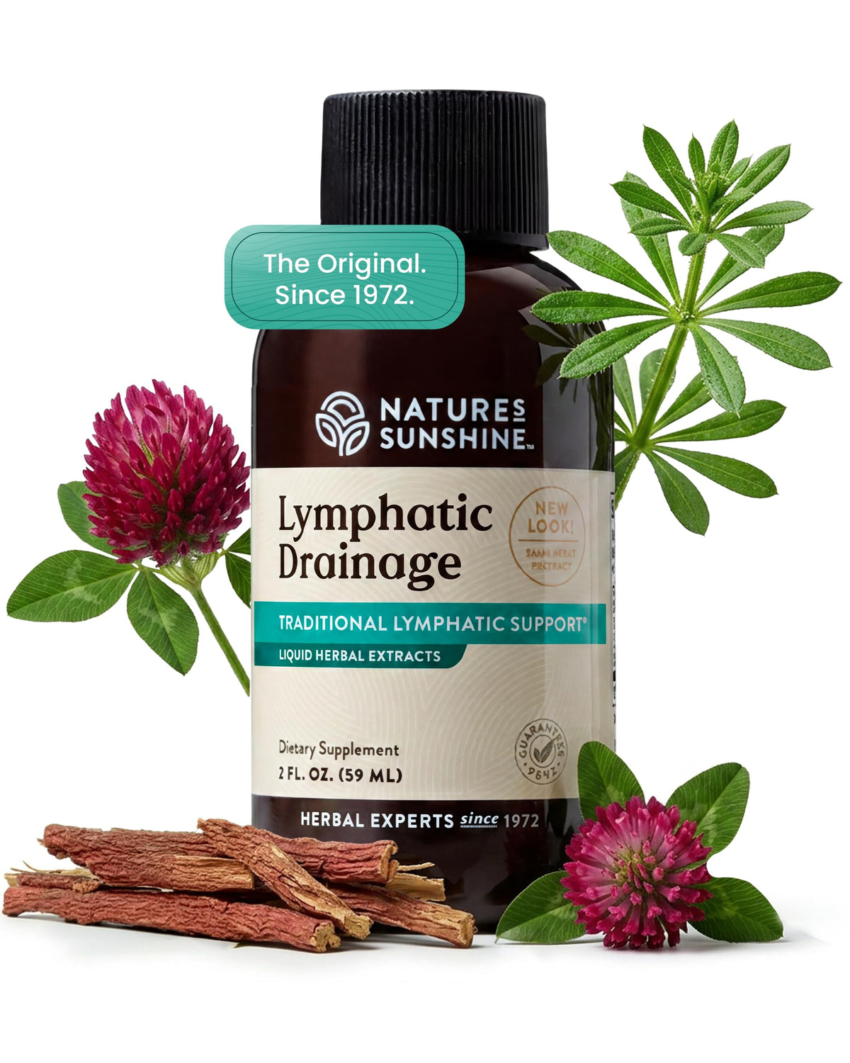 Gouttes drainage lymphatique Nature's Sunshine flacon avant avec étiquette