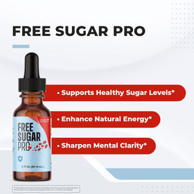 Gouttes Free Sugar Pro 30 mL avec étiquette et compte-gouttes