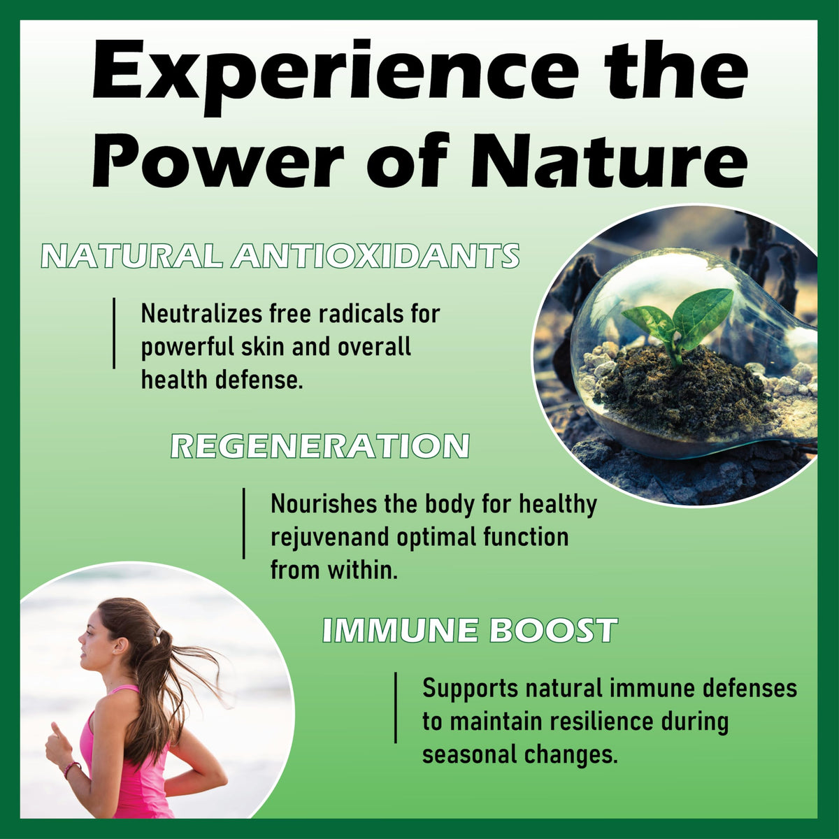 Gouttes Herbavita Soursop 10 en 1, dosage de 1 mL sur une cuillère