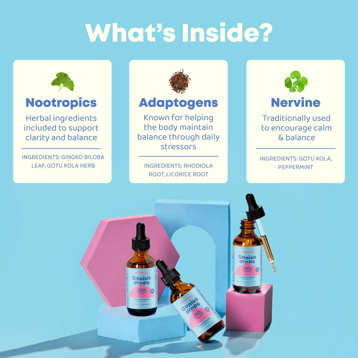 Gouttes JoySpring avec compte-gouttes pour dosage facile