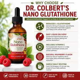 Gouttes L-Glutathione Divine Health sur fond blanc