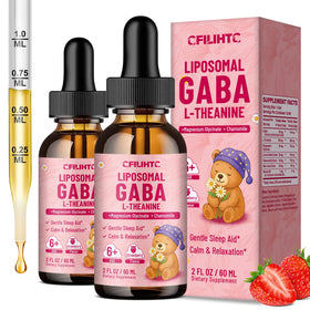 Gouttes liposomales de GABA et L-Théanine CFILIHTC avec emballage et étiquette