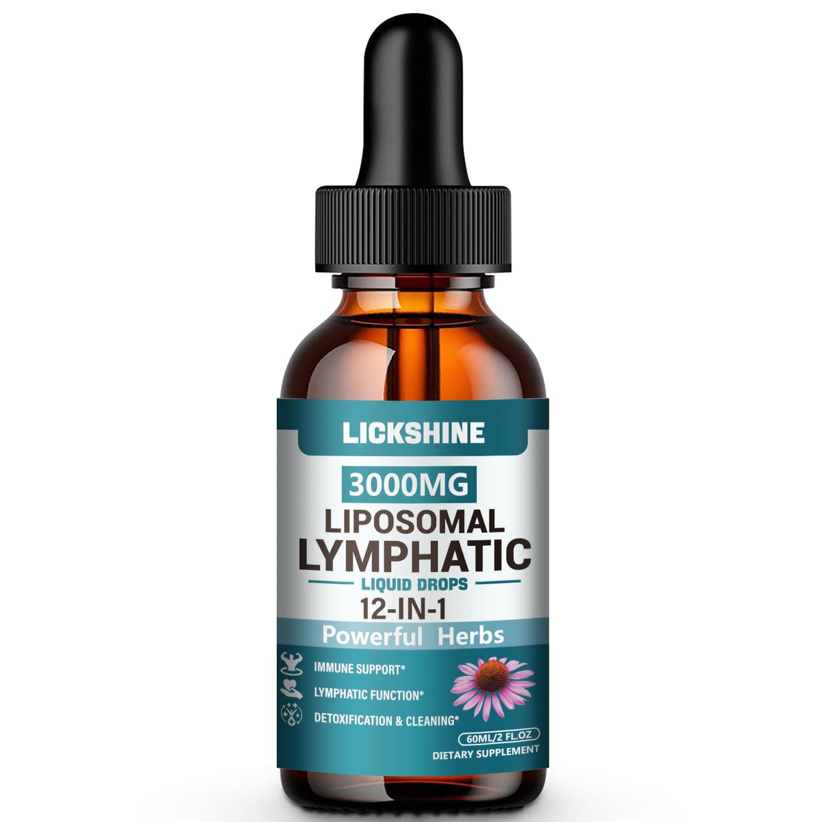 Gouttes Liposomales Drainage Lymphatique Lickshine flacon avant