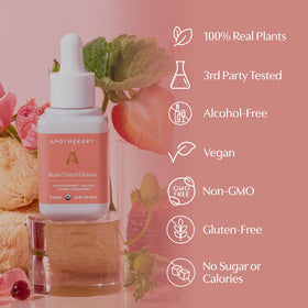 Gouttes liquides Apothékary Rosé-Tinted Glasses sur une table