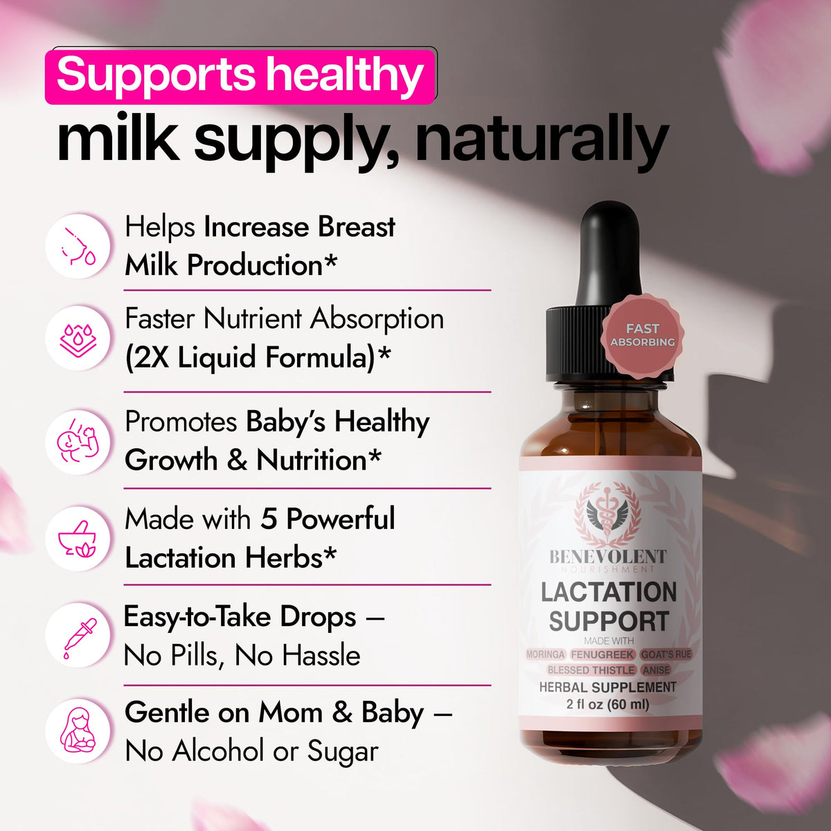 Gouttes liquides Benevolent Nourishment avec compte-gouttes