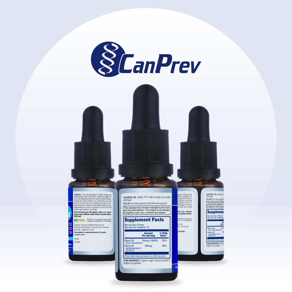 Gouttes Liquides CanPrev avec des ingrédients naturels