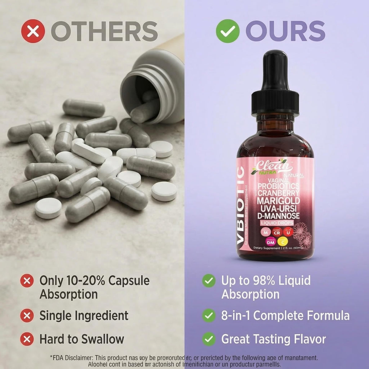 Gouttes liquides Clean Nutraceuticals VBiotic Probiotiques