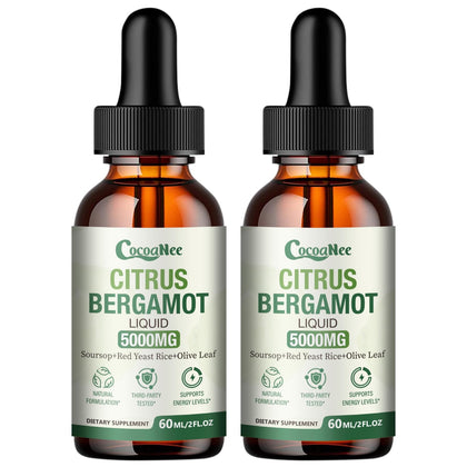 Gouttes liquides CocoaNee Citrus Bergamot 5000MG, flacon avant