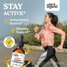Gouttes liquides de cannelle de Ceylan Wild & Organic avec pipette