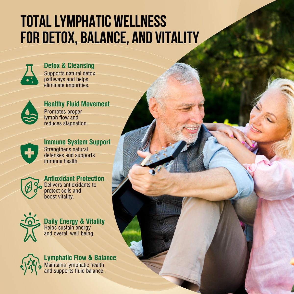 Gouttes Liquides de Drainage Lymphatique Defense Dose sur un fond naturel