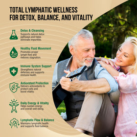 Gouttes Liquides de Drainage Lymphatique Defense Dose sur un fond naturel
