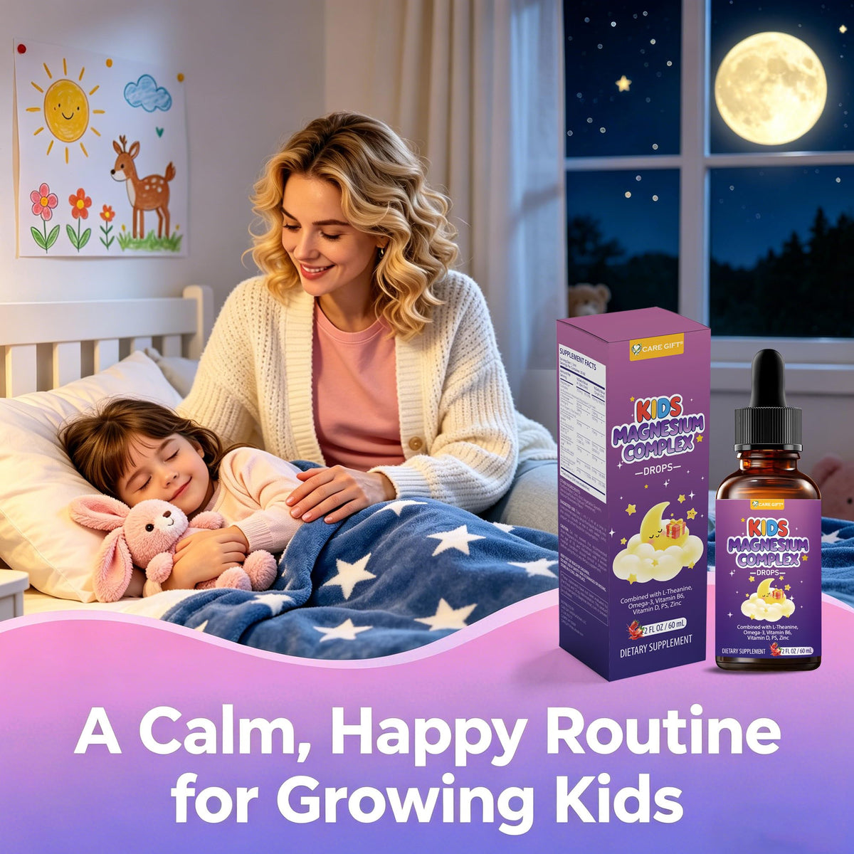 Gouttes liquides de magnésium CARE GIFT avec des fruits frais