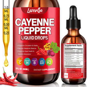 Gouttes liquides de piment de cayenne LAMFQA 60 ml vue avant