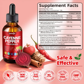 Gouttes liquides de piment de cayenne LAMFQA avec ingrédients naturels
