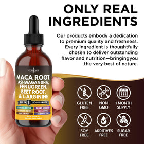 Gouttes liquides de racine de maca NEW AGE 240ml avec une cuillère