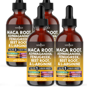 Gouttes liquides de racine de maca NEW AGE 240ml vue avant avec étiquette