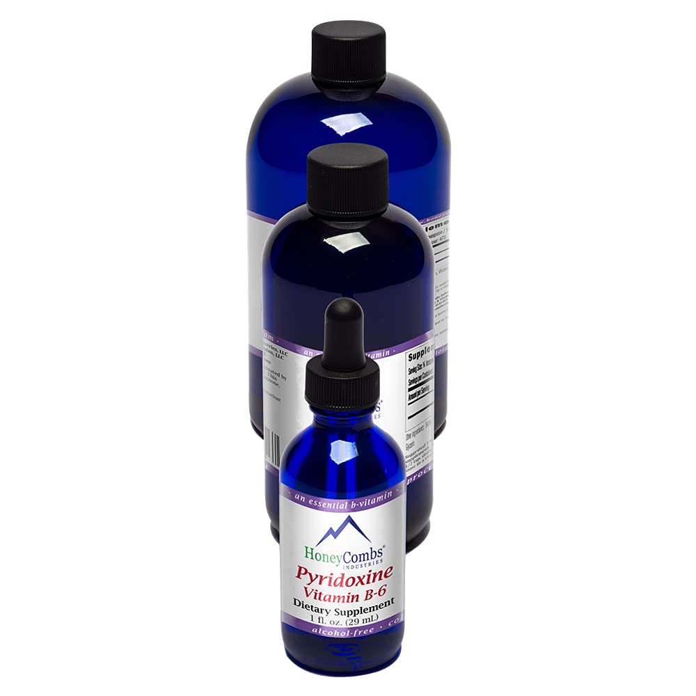Gouttes liquides de vitamine B6 HoneyCombs en flacon de 454g