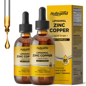 Gouttes liquides de zinc cuivre liposomal HOLLEGEND 50mg, vue avant