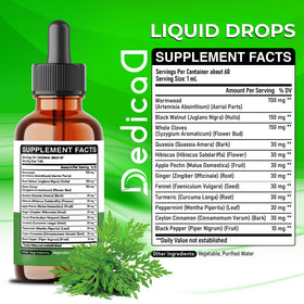 Gouttes liquides DEDICAD 12 en 1 avec compte-gouttes en position verticale