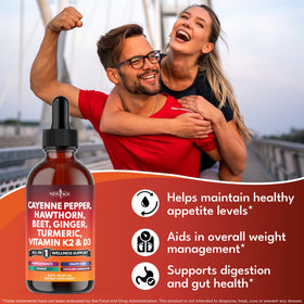 Gouttes liquides Piment de Cayenne NEW AGE avec étiquette