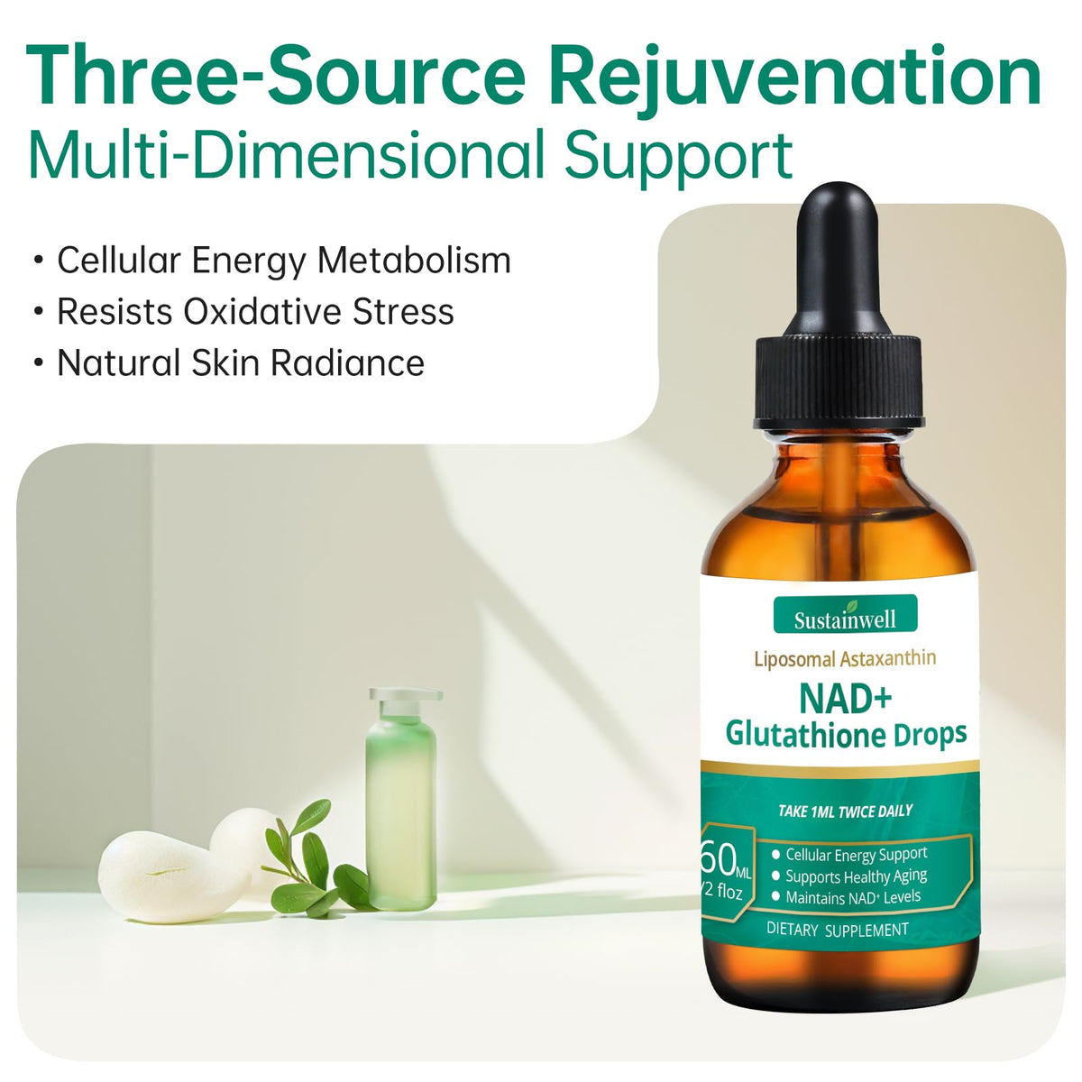 Gouttes liquides SustainWell avec pipette pour dosage facile