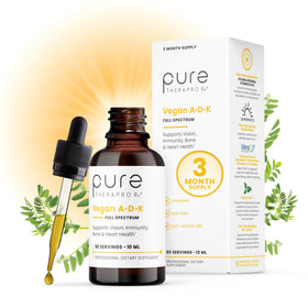 Gouttes Liquides Vegan A, D3 et K2 Pure Therapro Rx 10 mL vue avant