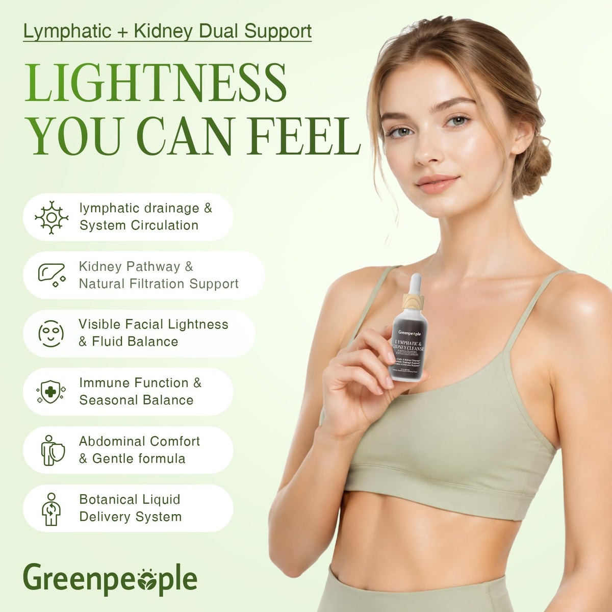 Gouttes lymphatiques GREENPEOPLE avec pipette