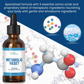 Gouttes métaboliques HelloPharmacist 60 mL sur fond blanc