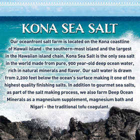 Gouttes minérales Kona Sea Salt sur fond bleu