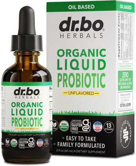 Gouttes probiotiques liquides bio DR. BO 60 ml vue avant