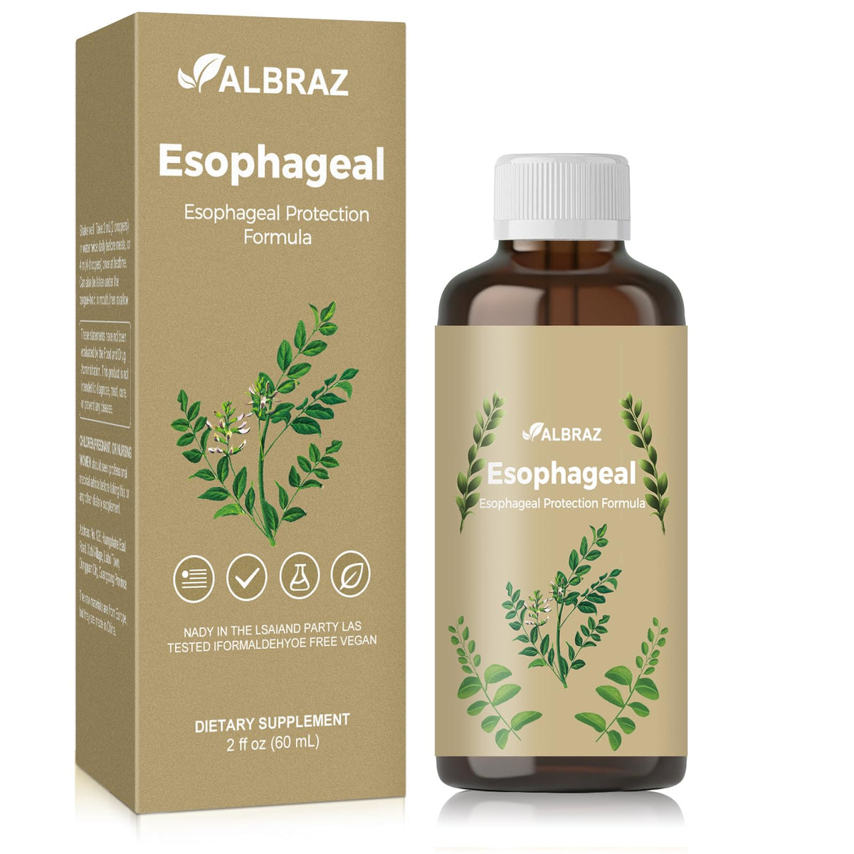 Gouttes œsophagiennes ALBRAZ 68g vue de face