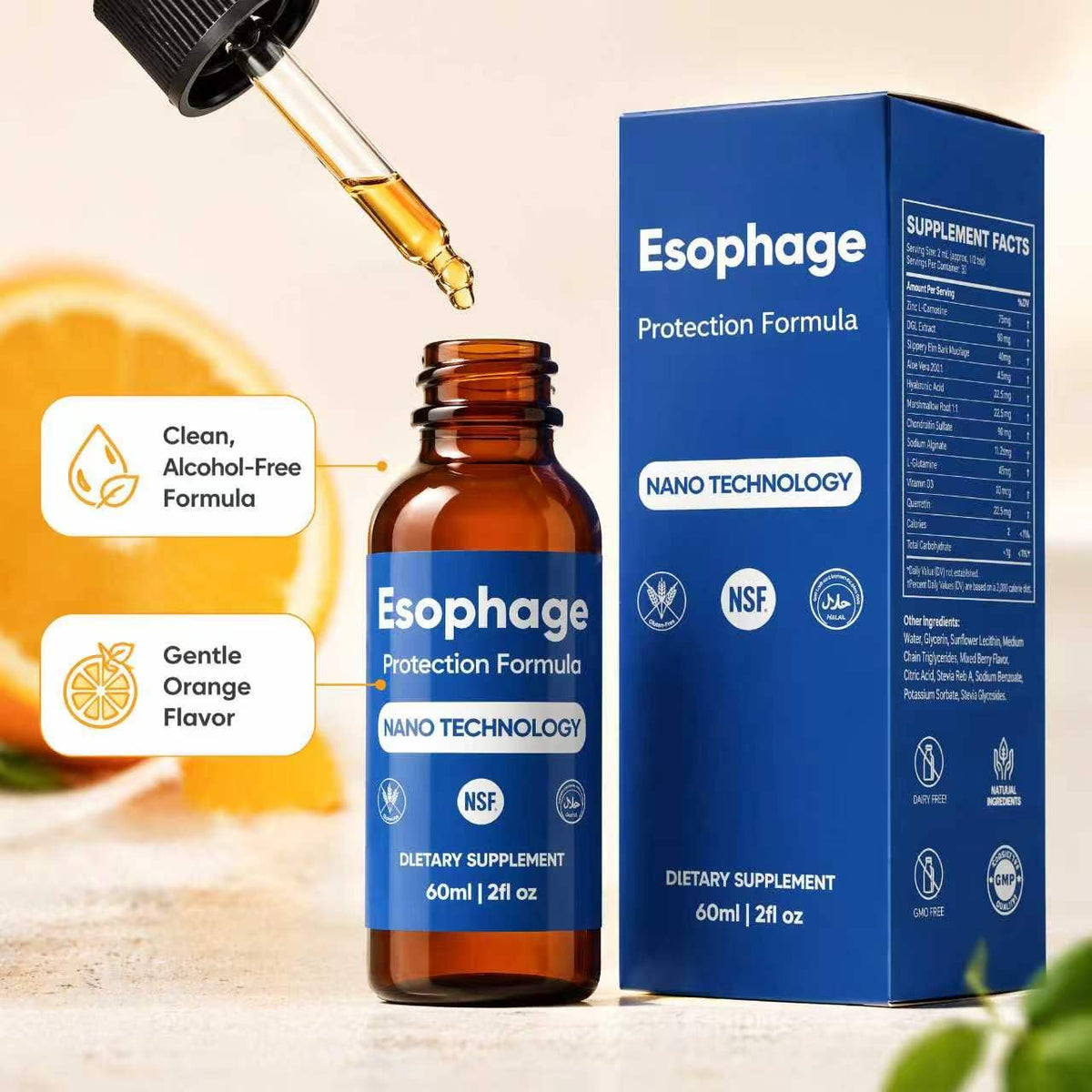 Gouttes Œsophagiennes Nano Eudaimona en usage quotidien