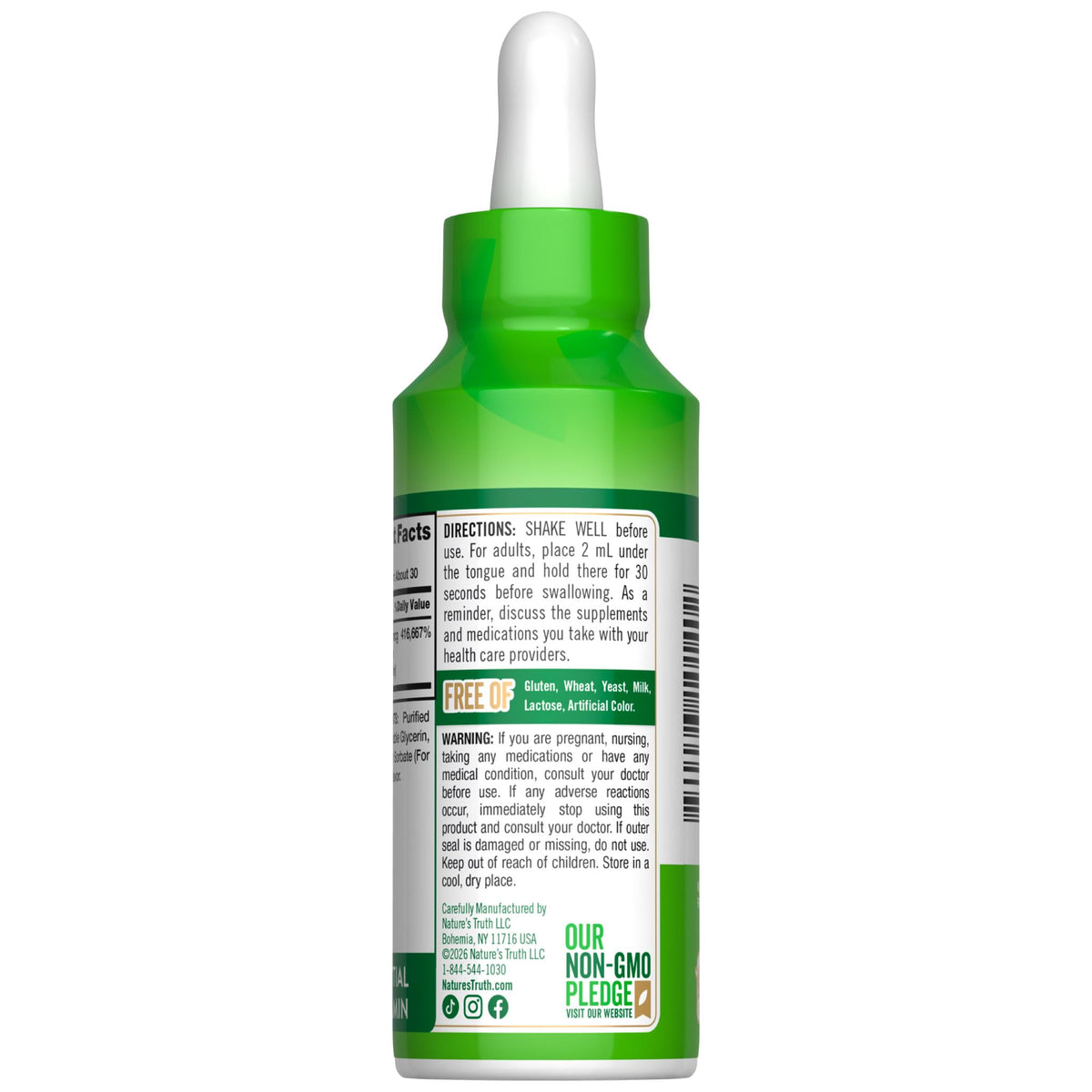 Gouttes sublinguales de Vitamine B12 Nature's Truth dans un cadre naturel