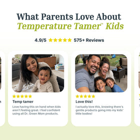 Gouttes Temperature Tamer avec une boisson pour enfant