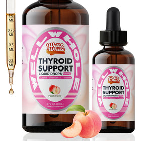 Gouttes thyroïdiennes Well&Whole 150 mcg Iode Sélénium Zinc face avant