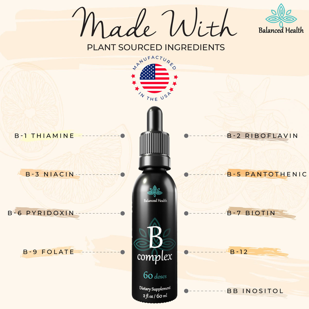 Goutteur du flacon de B-Complex Balanced Health