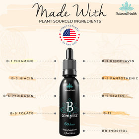 Goutteur du flacon de B-Complex Balanced Health