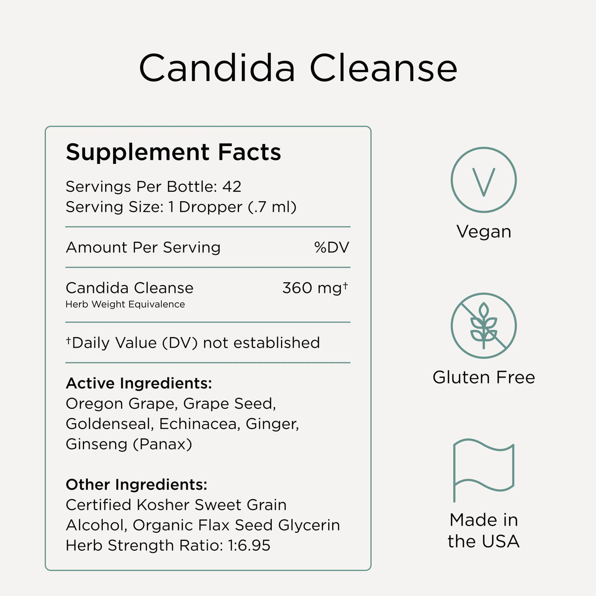 Goutteur du tonic détox Candida Zuma Nutrition 50 mL en action
