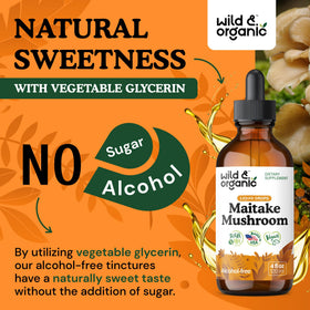 Goutteuse de tincture de champignon maitake Wild & Organic